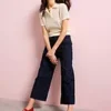 Mango Wide leg Cropped Jeans With Seam Detail