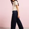 Mango Wide leg Cropped Jeans With Seam Detail