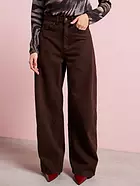 Mango High Rise Balloon Jeans - Brown