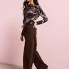 Mango High Rise Balloon Jeans - Brown