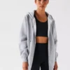 The Essential Oversized Zip Through Hoodie - Grey