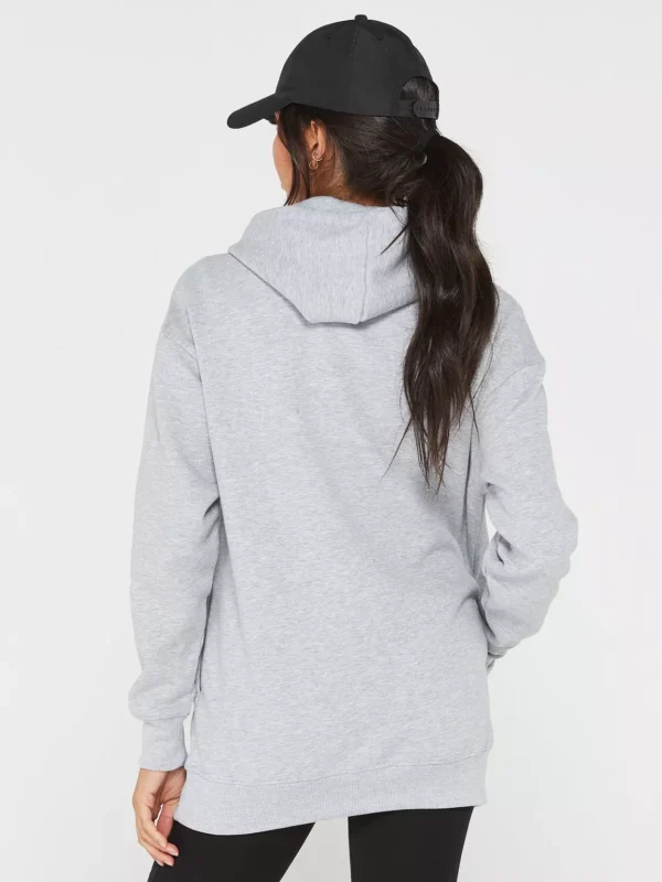 The Essential Oversized Zip Through Hoodie - Grey