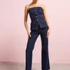 V by Very Co-Ord Wide Leg Flare Jeans - Dark Wash £35